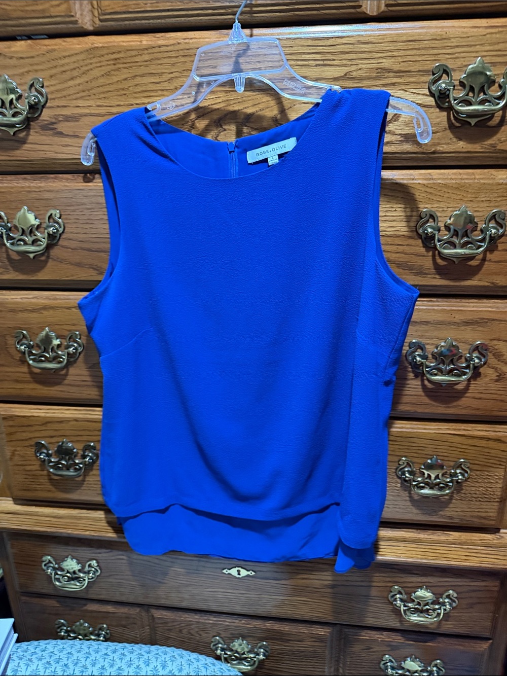 Rose & Olive Cobalt Blue Sleeveless Textured Camisole